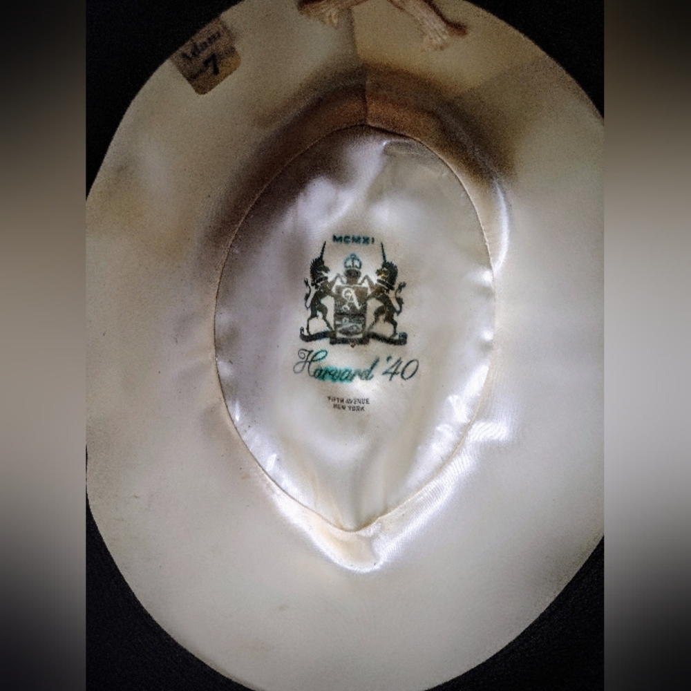 Pristine Vintage Adam Harvard '40 Fedora Fur Felt Hat Premier Quality 5th Ave NY - Picture 13 of 16